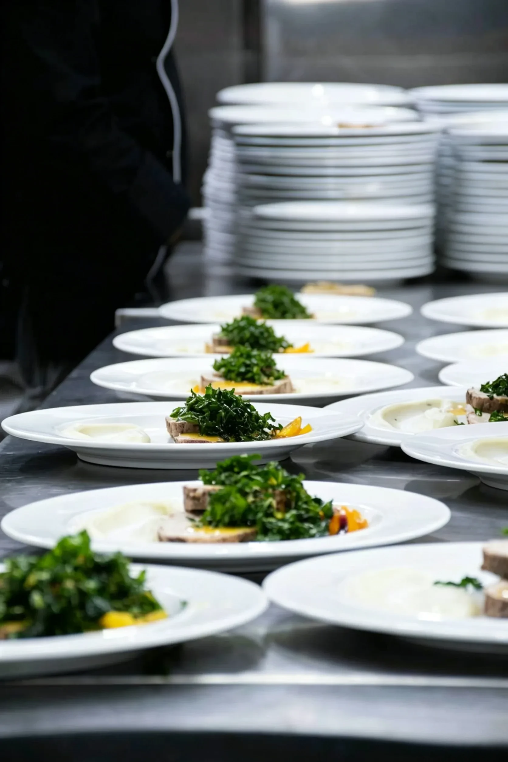 Ceramic plates and bowls for restaurants